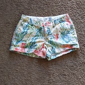 Tropical Print Jean Short